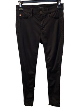 Hudson Black Coated Skinny Jeans Womens Size 27 Made in USA Stretch